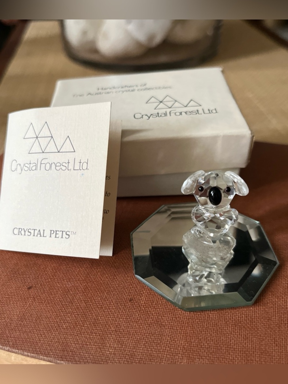 Crystal Forest Clear Crystal Koala Figurine - Clear